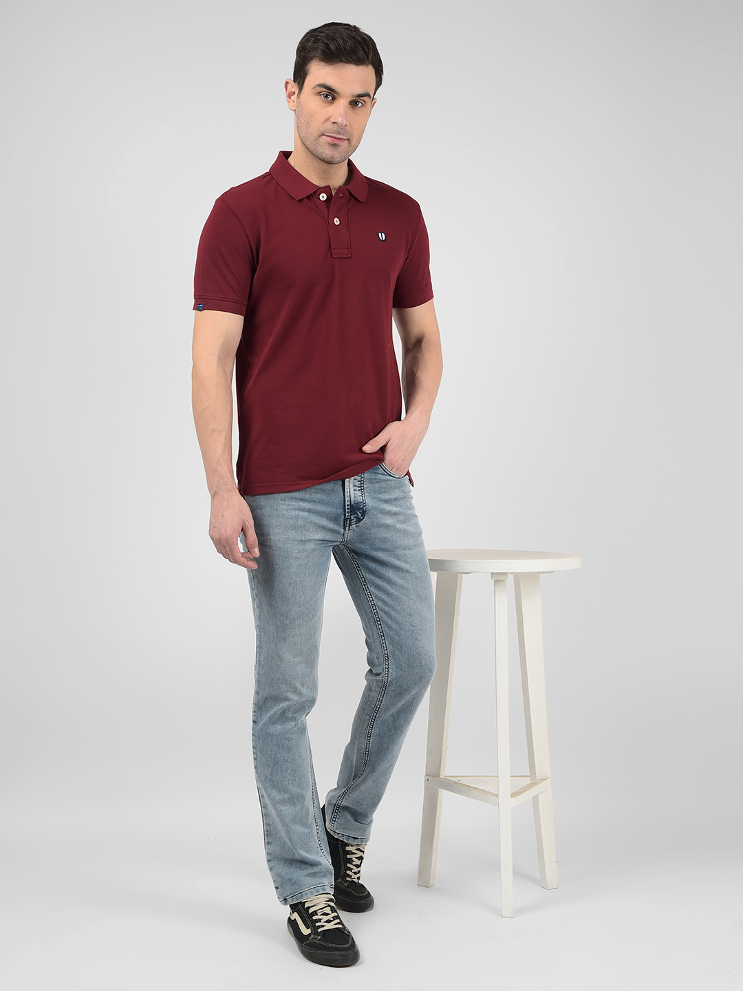 Numero Uno Men Solid Light Blue Jeans